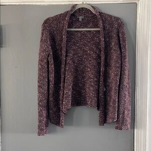 J. Jill Textured Button Front Petal Pink Mousse Brown Cardigan Sweater Size‎ S